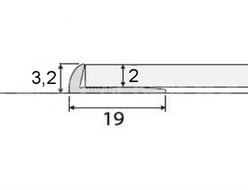 Ukončovací profil AC08 v eloxu (šrubovací) 2,7m