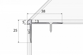 Schodový profil 3mm AC28