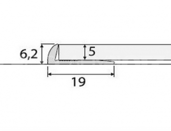 Ukončovací profil AC10 v eloxu (šrubovací) 2,7m