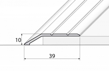 Přechodová lišta A11 šikmá nájezdová v eloxu 39mm samolepící 2,7m