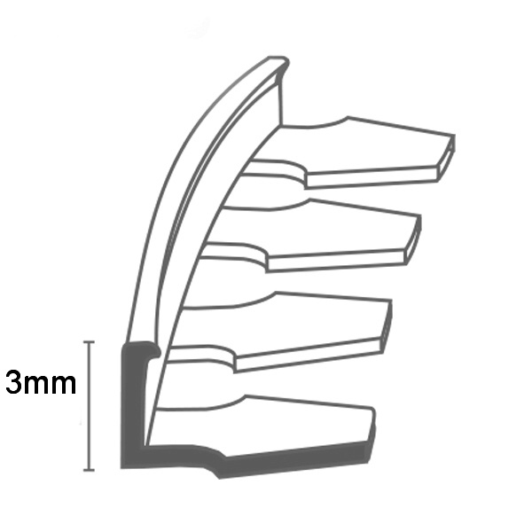 Ukončovací profil Tvarovací 3mm délka 2,5m