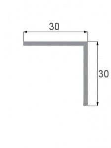 Rohový profil plastový 30x30mm délka 3m