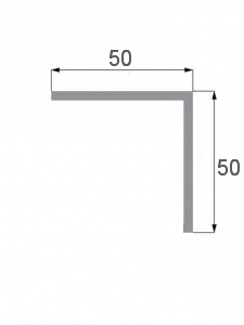 Rohový profil plastový 50x50mm délka 2,5m