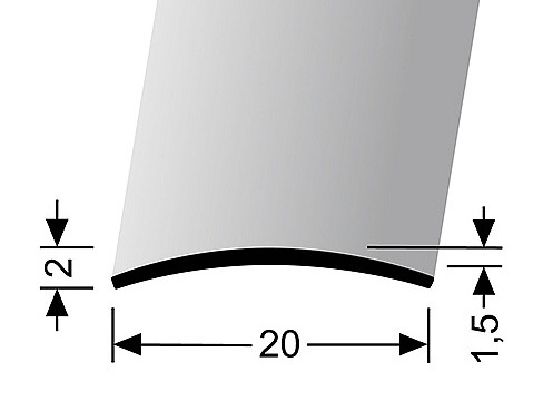 Přechodová lišta I20  nerez (samolepící) 2,7m