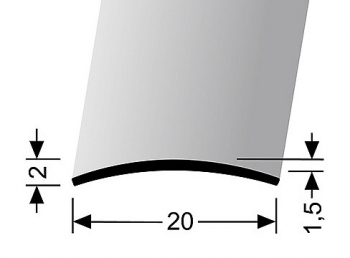 Přechodová lišta I20  nerez (samolepící) 2,7m