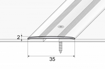 Přechodová lišta A08 v eloxu (šrubovací) 2,7m